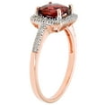 thumbnail image 3 of Cushion Cut Gemstone & 0.18 CT.T.W. Halo Diamond Ring in 14K Gold, 3 of 5