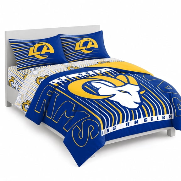Logo Brands Los Angeles Rams Bed-In-A-Bag Set