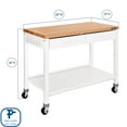 thumbnail image 3 of Seville Classics Home Work Center Island Table, 48" W x 24" D x 36" H, 3 of 16