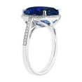 thumbnail image 2 of Cushion Cut Gemstone & 0.21 CT. T.W. Halo Diamond Ring in Sterling Silver, 2 of 4