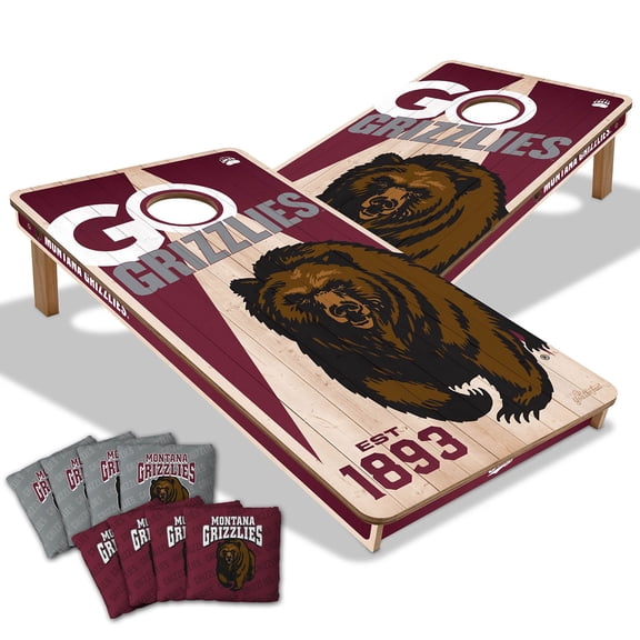 YouTheFan Montana Grizzlies 2'x4' Cornhole Board Set