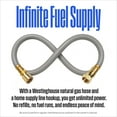thumbnail image 4 of Westinghouse 15" or 25' Natural Gas Hose with Adapter, 1/2-Inch Diameter, For Westinghouse Tri Fuel Generators, 4 of 9