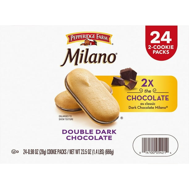 Milano Double Dark Chocolate Cookies, 0.98 oz., 24 pk. - Samsclub.com