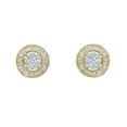 thumbnail image 2 of 0.46 CT. T.W. Diamond Round/Baguette Earrings in 14K Gold, 2 of 7