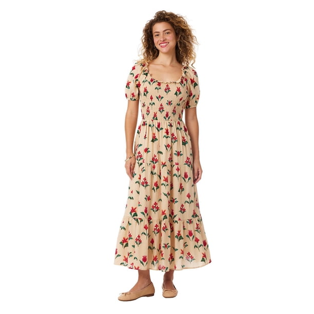 rainbow crochet dress pattern ANDREEVA - Handmade Maxi By Anthropologie Asymmetrical Floral Category_Category Store Group 1-website_id_1/New In Color:Lemon-Yellow