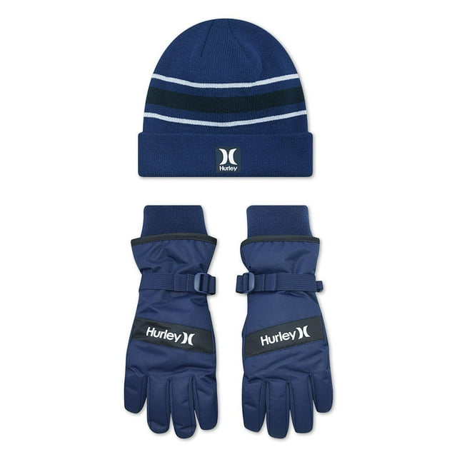 Hurley Kids 2-Piece Hat and Glove Set