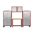 thumbnail image 1 of Seville Classics UltraHD 5-Piece Steel Garage Cabinet Storage Set With Height Adjustable Workbench, 10' Wide, 1 of 3