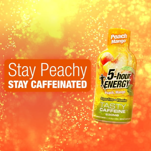 5-hour ENERGY Shot, Extra Strength, Peach Mango 1.93 oz., 24 pk
