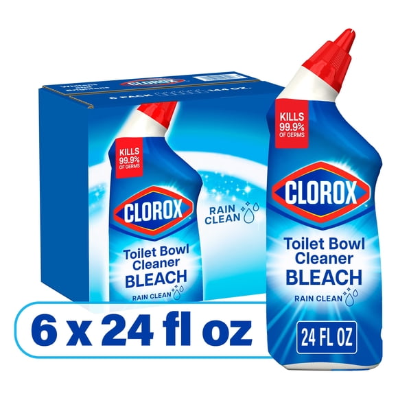 Clorox Toilet Bowl Cleaner with Bleach, Rain Clean, 6pk., 144 fl. oz.