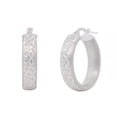 thumbnail image 2 of High Polish Italian & Diamond Cut Satin Earring Set in Sterling Silver, 2 of 16
