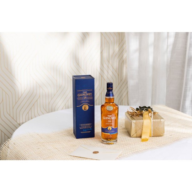 The Glenlivet Single Malt Scotch 18 Year Old Whisky, 750 ml