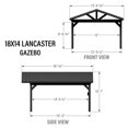thumbnail image 12 of Range Steel Gazebo with Front Gable Overhang & PowerPort, 12 of 13