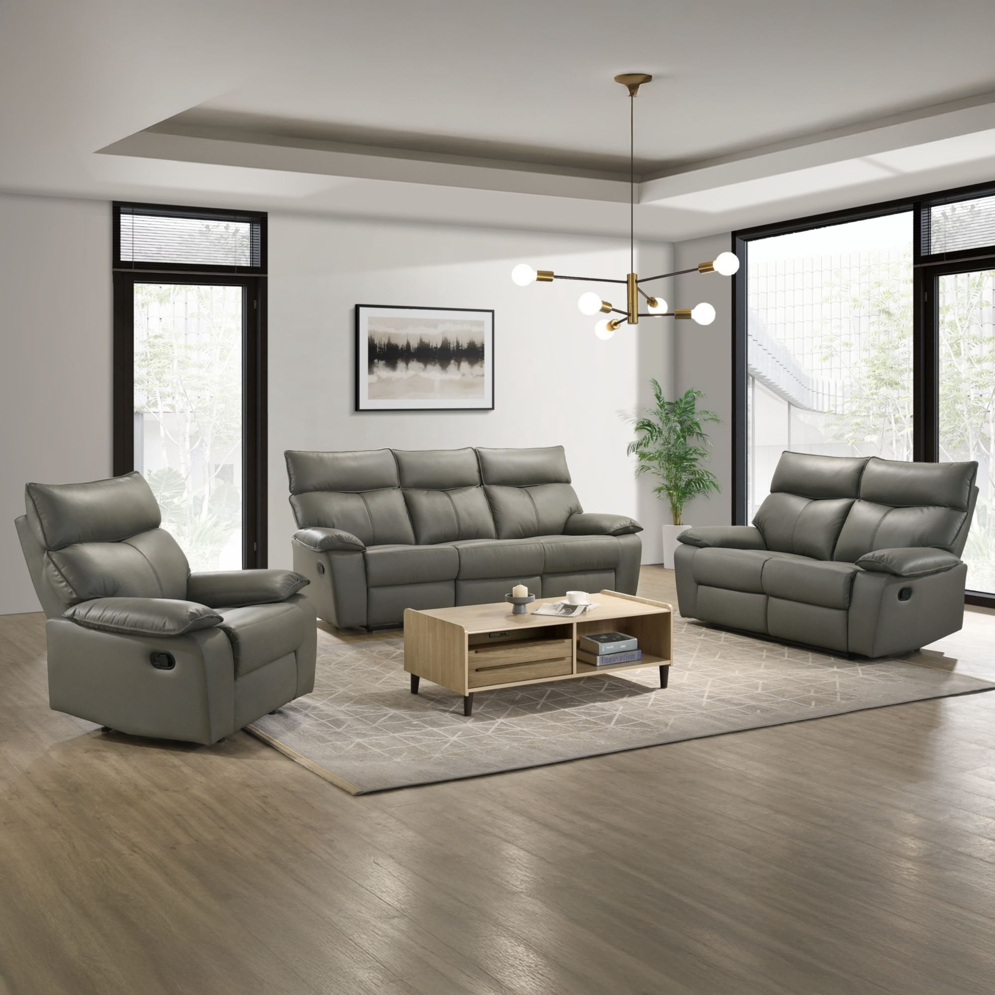Society Den Murray Sofa, Loveseat & Recliner Living Room Set