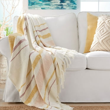 Member's Mark Woven Cotton Throw with Tassels, 60" x 70"