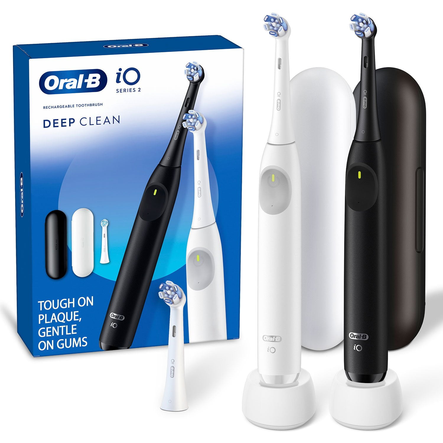 Oral-B iO Series 2 Electric Toothbrush with 3 Brush Heads – 2 Pack