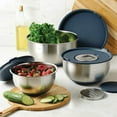thumbnail image 3 of Tramontina 8-Piece Stainless Steel Mixing Bowl and Grater Set with Lids, 3 of 17