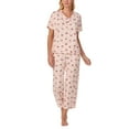 thumbnail image 1 of Character Ladies 2-Piece Short Sleeve Henley and Crop Pant PJ Set, 1 of 7