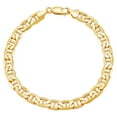 thumbnail image 1 of Hollow Beveled Mariner Link Bracelet in 14K Gold, 1 of 7