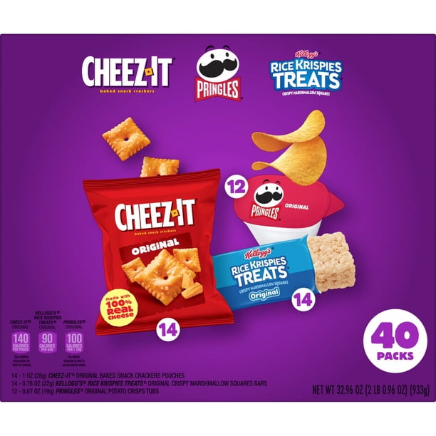 Classic Snack Mix Cheez-It Pringles RKT Variety Pack, 40 ct