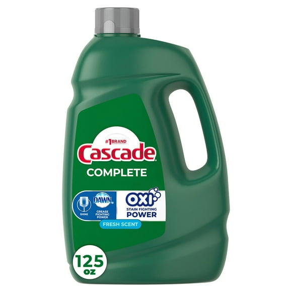 Cascade Complete Gel + Oxi Dishwasher Detergent, 125 fl. oz.