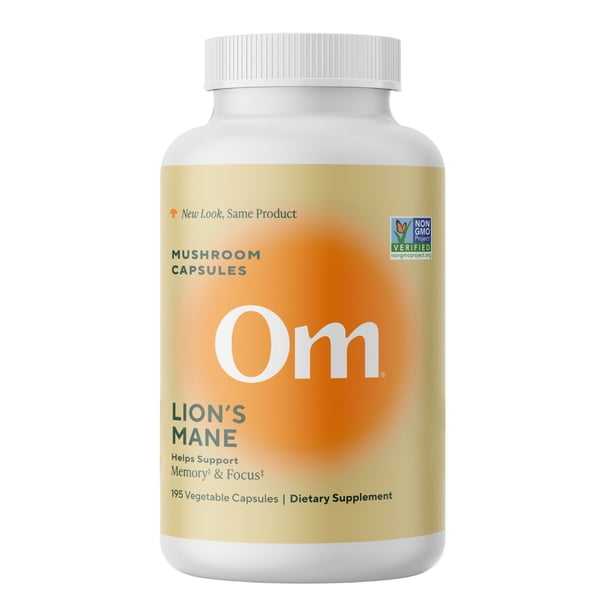 glp 1 mushroom supplement Om Mushroom Superfood Lion's Mane Capsules, 195 ct