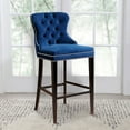 thumbnail image 1 of Milano Velvet Button-Tufted Barstool, Assorted Colors, 1 of 10