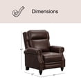 thumbnail image 4 of Pollenza Leather Pushback Recliner Chair, 4 of 8