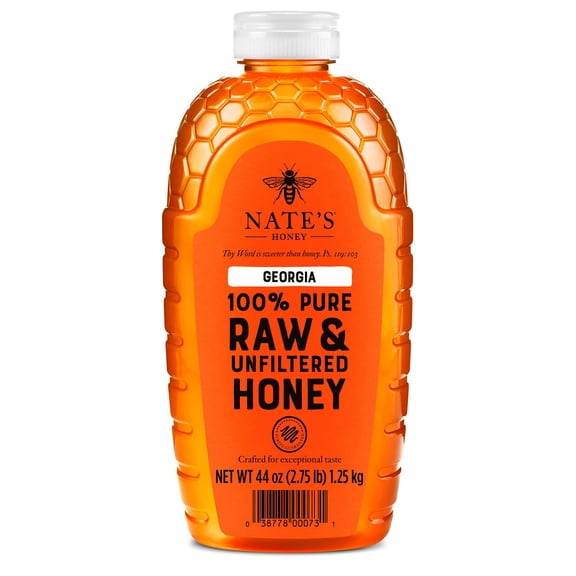 Nate's Honey 100% Pure Raw and Unfiltered Honey, Georgia Blend, 44 oz.