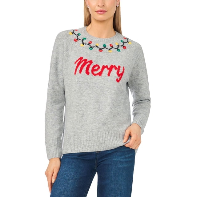 Vince Camuto Women's Holiday Crew Neck Sweater