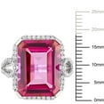thumbnail image 3 of Pink Topaz and 0.45 CT. T.W. Diamond Cocktail Ring in 14K Gold, 3 of 6