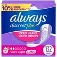 thumbnail image 1 of Always Discreet plus Incontinence Liners for Women, Very Light Long, 132 ct., 1 of 9