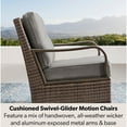 thumbnail image 4 of Member's Mark Newcastle Fire Pit Chat Set with Sunbrella Fabric, 5pc, 4 of 6