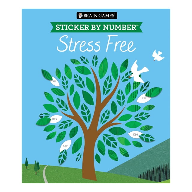 Sticker By Number Stress Free, Paperback