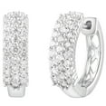thumbnail image 1 of 1.00 CT. T.W. 14K White Gold Classic Pave Diamond Hoops, 1 of 3