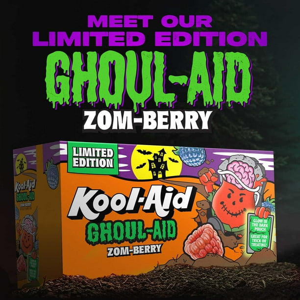 Kool-Aid Ghoul-Aid Zom-Berry Artificially Flavored Drink, 6 fl. oz