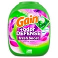 thumbnail image 1 of Gain Flings! Odor Defense Fresh Boost Laundry Detergent Pacs, Vibrant Bloom, 108 ct., 1 of 7