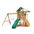 thumbnail image 1 of Gorilla Playsets Avalon Treehouse Wood Swing Set with Vinyl Canopy and Monkey Bars, 1 of 12