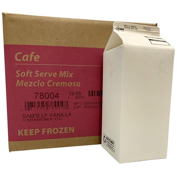Member's Mark Cafe Vanilla Frozen Yogurt Soft Serve Mix, Frozen, Case, 6 pk.