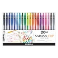 thumbnail image 1 of Zebra Pen Sarasa Clip Gel Retractable Pens, Fine Point 0.5mm, Assorted Colors 20-Pack, 1 of 4