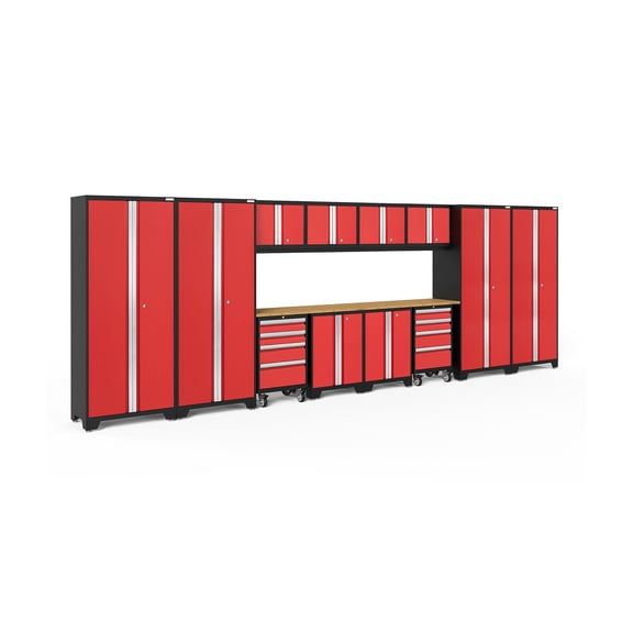 NewAge Products Bold Series 14 Piece Cabinet Set, 216" W x 18" D x 76.75" H