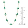 thumbnail image 4 of Lab Emerald Flower Station Necklace in 14K Gold, 4 of 6