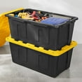 thumbnail image 4 of Member's Mark 40 Gallon Heavy-Duty Black and Yellow Storage Tote,  22.0" D x  38.2" W x 16.4" H, 1 pack or 2 pack, 4 of 7