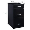 thumbnail image 4 of Hirsh 3-Drawer Letter Width Vertical File Cabinet with Pencil Drawer, Black, 4 of 21