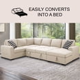 thumbnail image 4 of Dylan Stain-Resistant Fabric 6 Seat Storage Sectional With Pullout Bed, Assorted Colors, 4 of 10