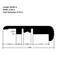 thumbnail image 3 of Select Surfaces Pearl Gray Stair Nose Molding 5-pack, 3 of 5