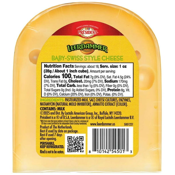 Leerdammer Original Baby Swiss Style Cheese, 17.64 oz. - Samsclub.com