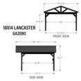 thumbnail image 12 of Range Steel Gazebo with Front Gable Overhang & PowerPort, 12 of 13
