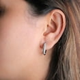 thumbnail image 7 of 1.00 CT. TW. Round Cut Pave Diamond Hoop Earrings in 14K Gold, 7 of 7