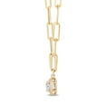 thumbnail image 2 of Round Cut Diamond Paperclip Necklace in 14K Gold, 2 of 7