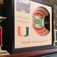 thumbnail image 2 of YouTheFan Miami Hurricanes 25-Layer Football Stadium View 3D Wall Art, 2 of 5